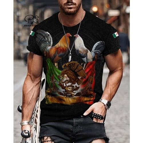 PLstar Cosmos 3DPrint Newest Rooster Animal Flag Art Unique Man/Woman Harajuku Streetwear Casual Funny T-Shirt Short Sleeve Q-2