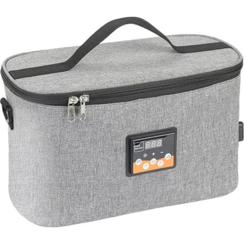 8L Car Portable Electric Food Heating Bag Lunch Box Baby Bottle Milk Warmer With LCD Digital Temperature Display