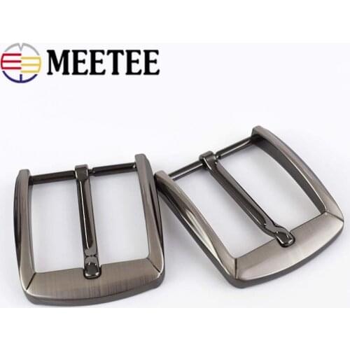 2/5pcs Meetee Men Belt Buckles 40mm Pin Buckle for Belts 37-38mm Jeans Waistband Head DIY Leather Craft Accessories KY830