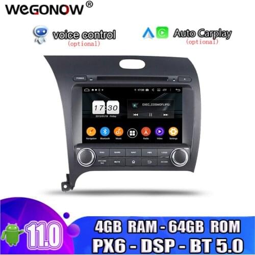 PX6 TDA7851 Android 10.0 For kia CERATO K3 FORTE 2013-2017 Octa Core 64GB ROM Bluetooth5.0 Wifi GPS Map Car DVD Player RDS Radio