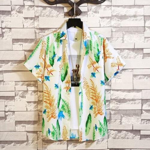 Plus Size 7XL 6XL 5XL Summer Holiday Style Short Sleeve Men Floral Shirts Simple All Match Regular Fit Casual Camisa Masculina