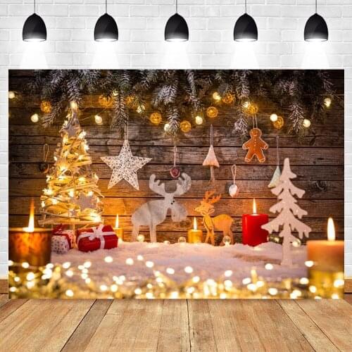 Christmas Backdrop Winter Tree Glitter Light Bokeh Photography Background Vinyl Photophone Photozone Photocall Photo Studio