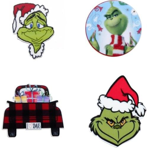 Christmas Cartoon Car Flat Back Planar Resin Cabochon DIY Acrylic Accessories DIY Mobile Phone Case Headband,5Yc18692