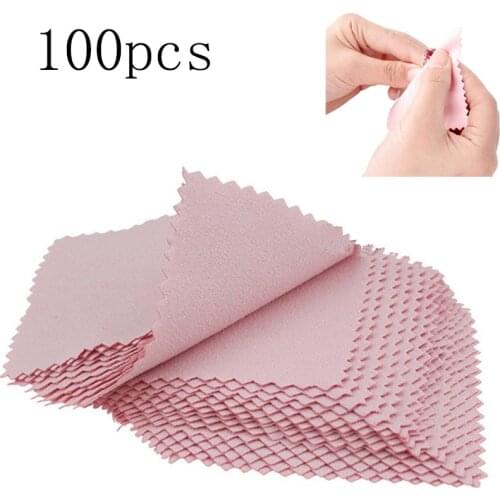10/50/100PCS/Bag Cleaning Cloth Polishing Cloth Soft Clean Wipe Wiping Cloth Of Silver Gold Jewelry Tools