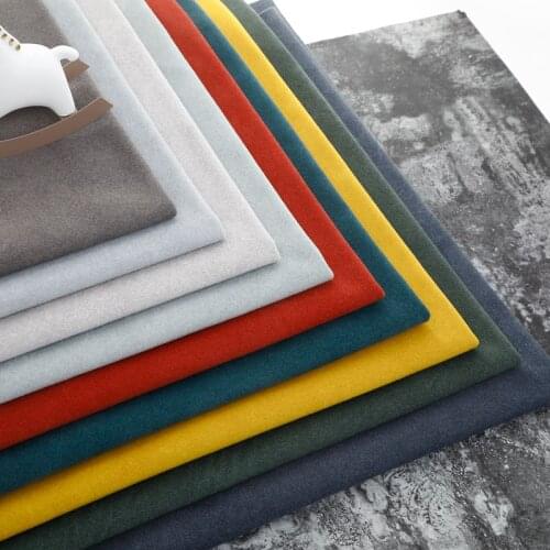 Width 57'' Solid Color Soft Technology Fabric By The Yard For Sofa Cushion Pillow Cover Counter Decoration Material