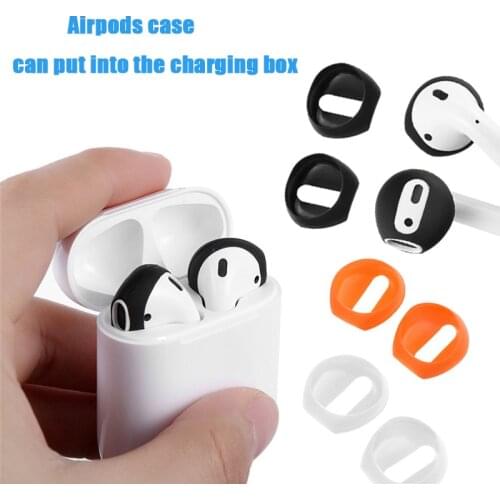 SIANCS 1Pairs Silicone Antislip Earphone Case for Airpods Case Ultra Thin Ear Hook tips Caps For iPhone Airpods Charging Box