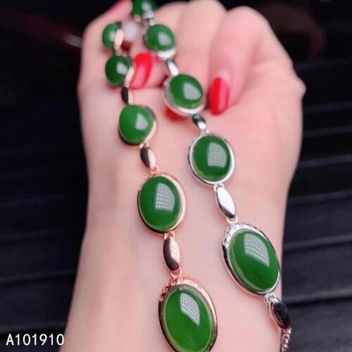 KJJEAXCMY boutique jewelry 925 sterling silver inlaid Natural jasper Womens Bracelet support detection fashion