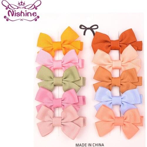 2 Inches Grosgrain Ribbon Bowknot Baby Girls Bangs Hairpin Fashion Princess Hair Clip DIY Hairstyle Design Tools Infant Headwear