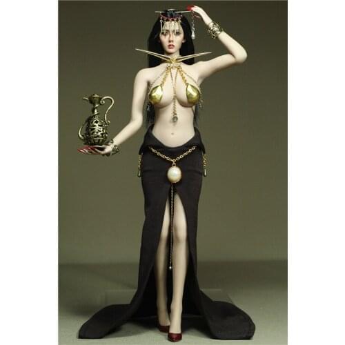 1/6 female figure sexy split trailing skirt dress model for 12 inch action figure accessories
