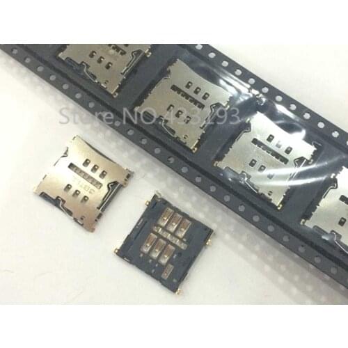 2pcs/lot New SIM Card Reader Connector Socket Holder Tray Replacement for Goophone I6 Plus Copy Clone for China IPhone 6G 6plus