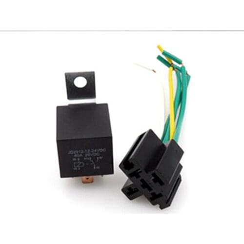 5 Pin Electronic auto Relay DC 72V-80V 40A car Relay With Wiring Harness Socket