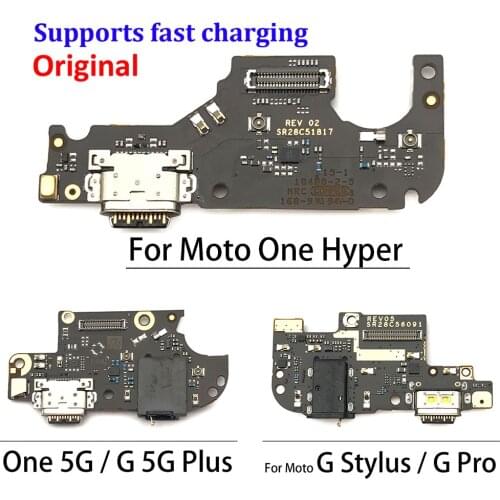 10Pcs，100% Original For Moto G Play Edge /One 5G G 5G Plus/G Stylus G Pro /One Hyper Micro USB Charging Port Dock Connector