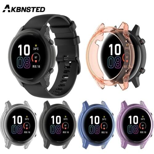AKBNSTED TPU Transparent Silicone Watch Case For Huawei Honor Watch Magic 2 42MM/46MM Smart Watch Replacement Protective Shell