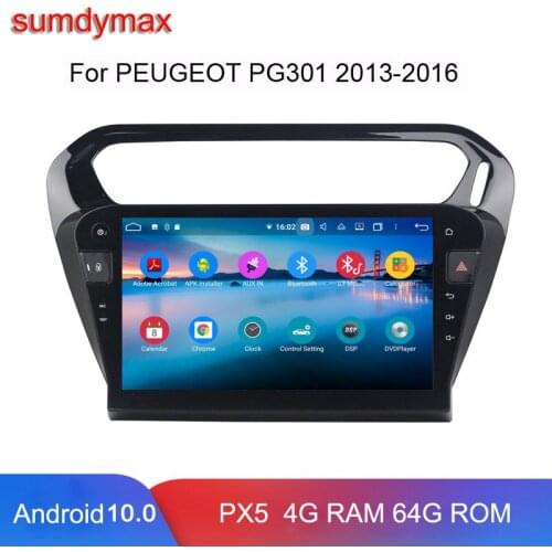 Octa core 4G RAM 64G android 10 car multimedia player for 301 PG 301 2013-2016 with gps navigation head unit wifi carplay Px5