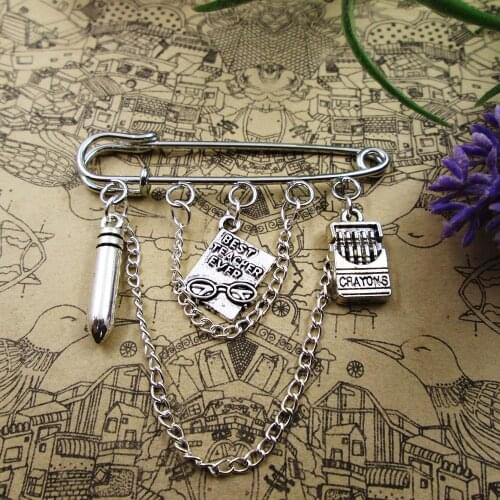 Nursery teacher Pre School Teacher Gifts Kindergarten teacher Brooch Childminder gift Nanny Leaving nursery pin brooch