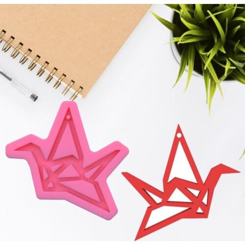 DIY Paper Crane Silicone Mould Crafts Polymer Jewelry Necklace Earring Keychain Making Tool Epoxy Resin Mold