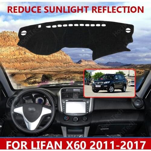 For Lifan X60 2011-2017 Right Left Hand Drive Good Polyester Material Anti Light Car Dashboard Cover Mat