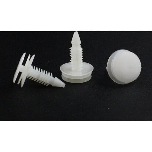 KELIMI Front Rear Door Trim Panel Retainer for Chevrolet White Nylon Fastener Rivet For Buick Car Truck