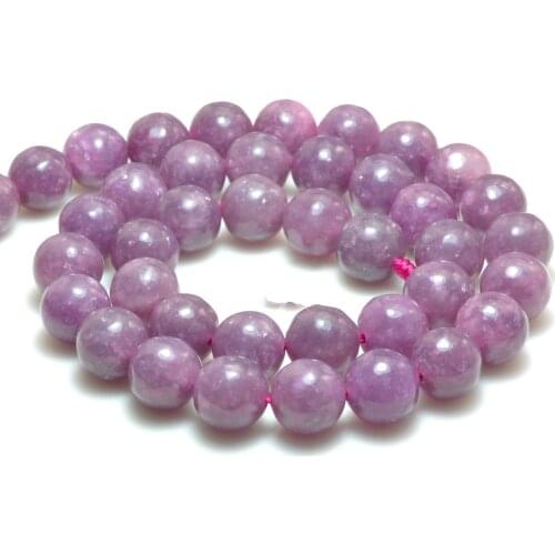 Purple Mica 6mm 8mm 10mm Natural Gemstone Beads Round for Jewelry Making Necklace Earring bracelet 15inch ICNWAY