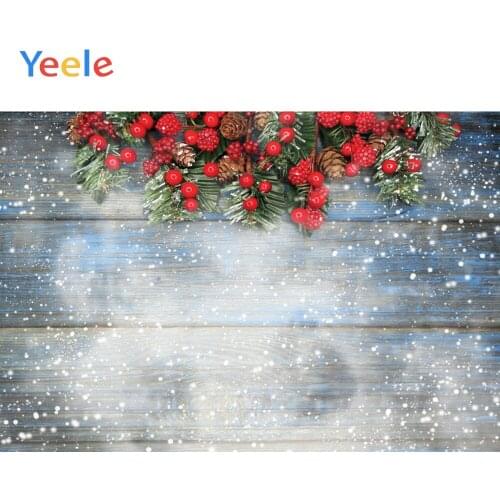 Yeele Wood Christmas Fruits Backgrounds For Photography Winter Snow Snowman Gift Baby Newborn Portrait Photo Backdrop Photocall