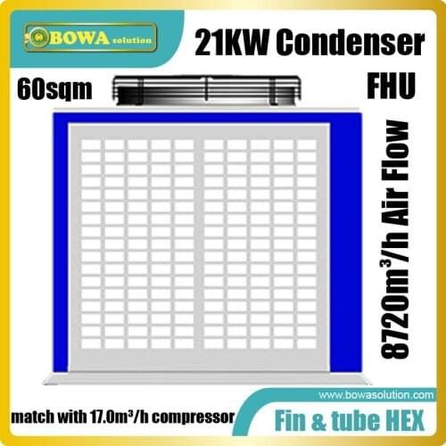 21KW air cooled box type condenser matches with 7HP compressor and let refrigeration equipment become standarded and modularized
