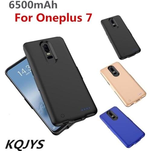 KQJYS Power Bank Battery Case For OnePlus 7 6500mAh Shockproof Battery Charger Case For OnePlus 7 Soft edge Simple Charging