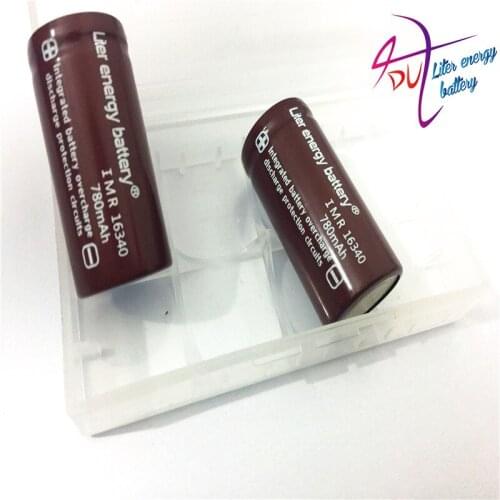 Liter energy battery 2pcs RCR 123 16340 780mAh 3.7V Li-ion Rechargeable Battery with Retail Package Laptop Batteries
