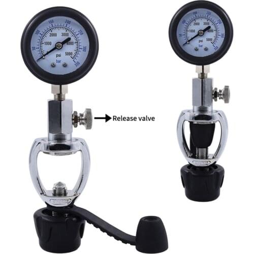 Pressure Gauge Pressure Inspection Tester Scuba Diving Choice Oil Tank Pressure 5000PSI 350BAR Inspection Tester