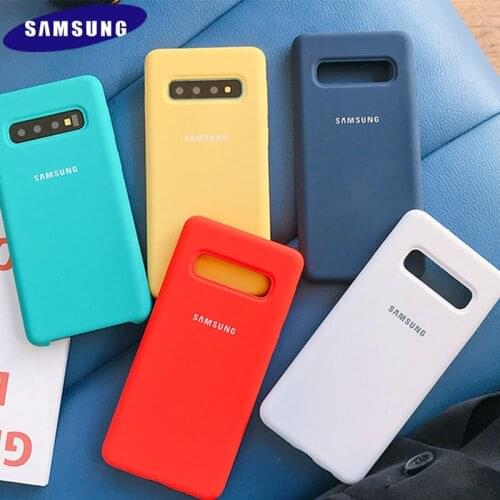 Original Samsung Galaxy S21 Note 10 Plus Case Cover S21Ultra S10 S9 S8 Plus Note 8 9 Liquid Silicone Shockproof Phone Back Shell