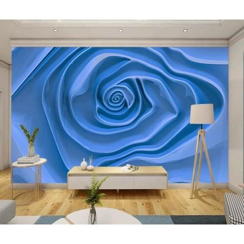 Original modern three-dimensional flower mural background soft background
