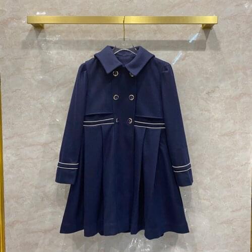 New arrival Designer Womens High-rise double-breasted overcoat Chic elegant women Woollen coat C753