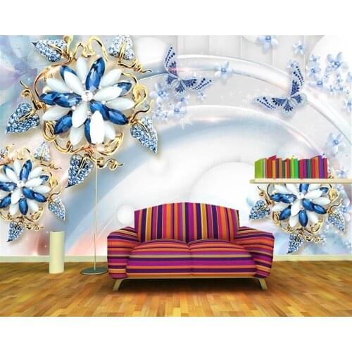 Papel de parede gorgeous European flowers 3D stereo wallpaper,living room tv wall bedroom kitchen wall papers home decor mural