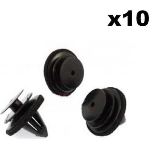 10x Plastic Trim Clips for Door Cards, Fascia & Trim Covers- Fit Various For Nissan