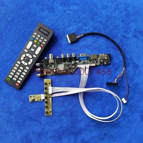 Fit B125XW01 V.0/B125XW02 V.0 40 pin LVDS screen 3663 TV digital AV VGA USB DVB 1366*768 upgrade LCD drive board DIY Kit