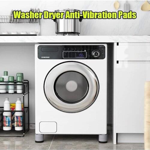 4 PCS Foot Pads Washing Machine Feet Anti Vibration Washer Feet Pad Anti Slip Rubber Foot Pad for Washing Machines and Dryers