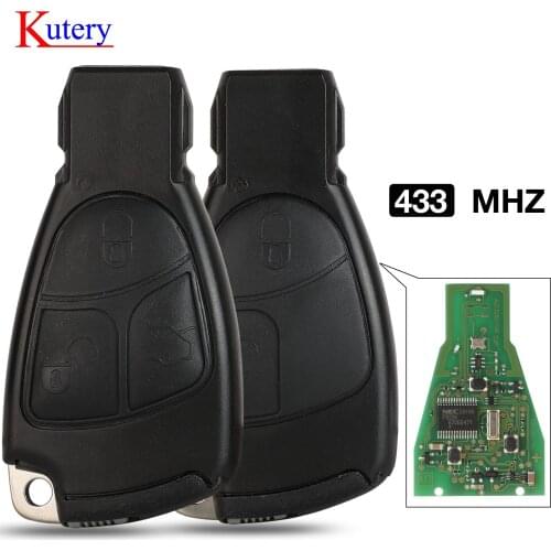 Kutery Remote Control Car Key Fob Case 2/3 button 433MHz For For Mercedes Benz B C E ML S CLK CL