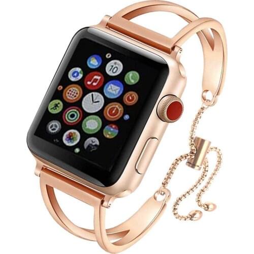 Women Band for Apple Watch 5 band 38mm 42mm 40mm 44mm Stainless Steel Strap Fashion Metal Bracelet for iWatch Series5 4 3 2 1