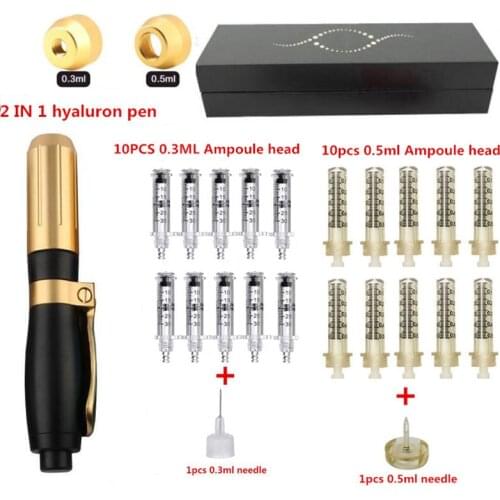 0.3ML High Pressure Hyaluronic Acid Pen High density metal For Anti Wrinkle Lifting Lip hyaluron gun atomizer Lip injection pen