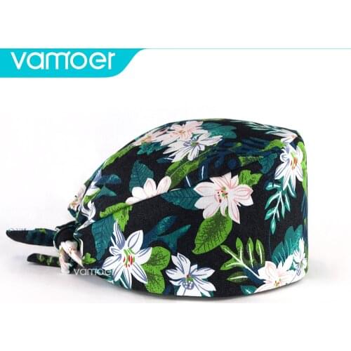 Scrub Cap Cotton with sweat towel Men Women Nursing Work Hat laboratory Pet salon Scrub Hats dust cap Nurse Cap gorro enfermera