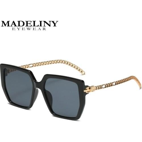 MADELINY Square Sunglasses Women 2021 Luxury Brand Fashion Large Frame Sun Glasses For Men Retro Eyewear MA433