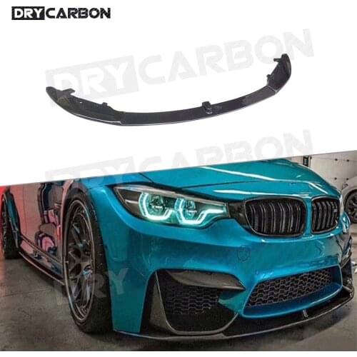 Carbon Fiber Front Bumper Lip Spoiler Fit for BMW 4 Series M3 M4 F80 F82 F83 2014 2015 2016 2017 Front Splitters FRP Car
