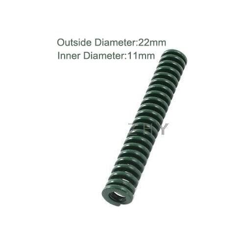 TH 22mm OD 11mm ID 50mm 55mm 60mm 65mm 70mm 75mm Length Green Heavy Duty 65Mn Metal Spiral Stamping Compression Mould Die Spring