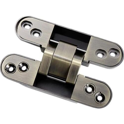 Heavy duty gate hinge Two-dimensional adjustment pivot hidden Bronze 180 degree garage door cross hinge maximum safe load 100kg