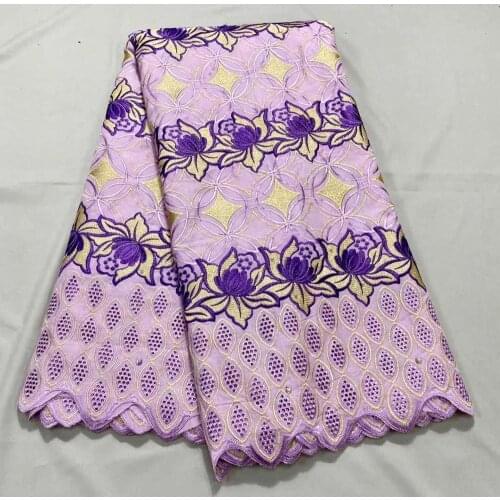 African 100%Cotton Swiss Voile Lace Fabrics 5 yard Embroidery In Switzerland Stones Cotton Lace Dry Lace Fabric Sewing For Dress