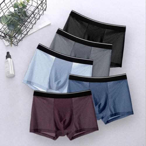 2021 New 5PCS/LOT Cotton Mens Panties Underwear Boxer Shorts Comfort Men Underpants