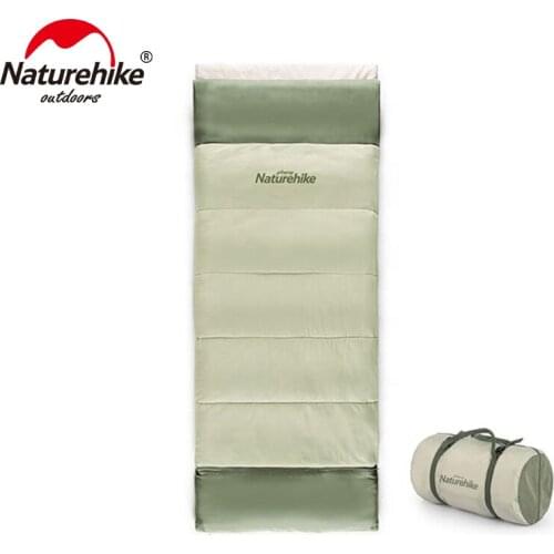 Naturehike Outdoor Camping Sleeping Bag 3 Season Splicing Cotton Envelope Type Sleeping Bag Long Size for Adult Rest Hiking Fish