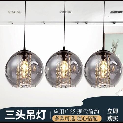 Vintage glass ball crystal luminaire suspendu led light modern led chandelier modern led chandelier bedroom
