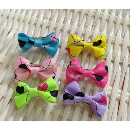 Bow pet hairpin dog hair accessory hair pin dog accessories single hair accessory teddy 50pcs/lot