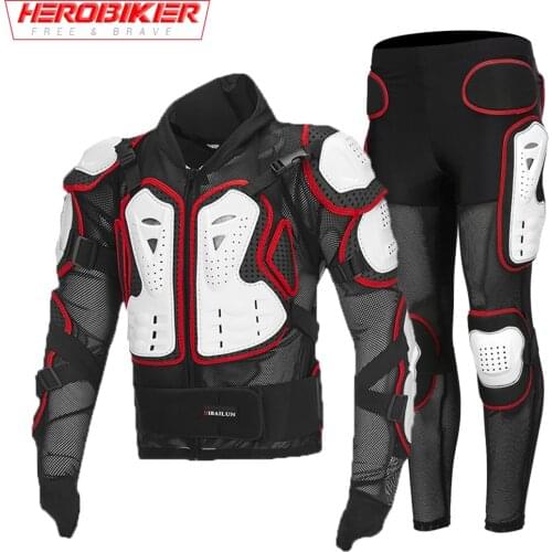HEROBIKER Motorcycle Jacket Motocross Riding Motorbike Protection Armor Equipment Racing Body Armor Moto Ptotective Gears Combin
