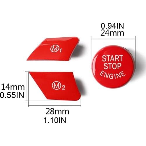 1Set M1 M2 Mode Button Start Engine Button for B-MW 1/2/3/4/5/6 Series X5 X6